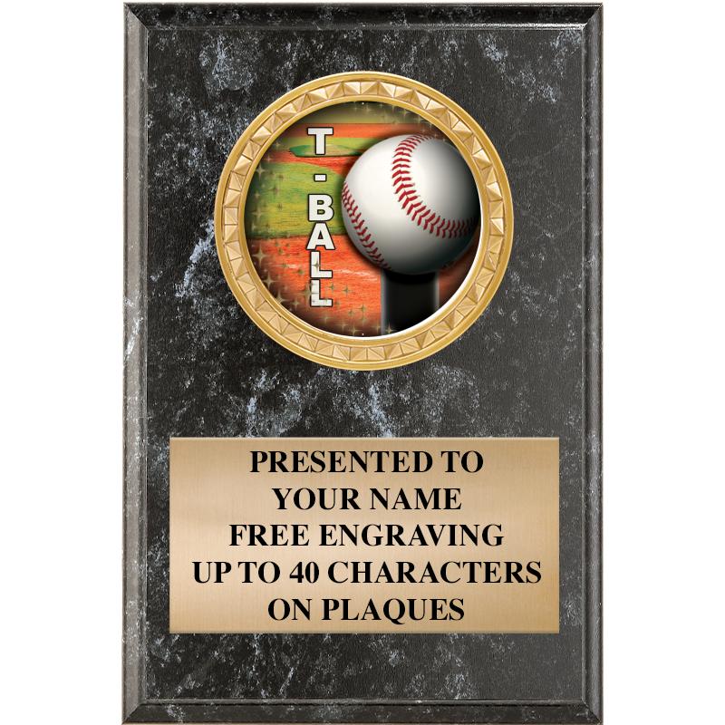 4" X 6" BLK MBL INSERT PLQ