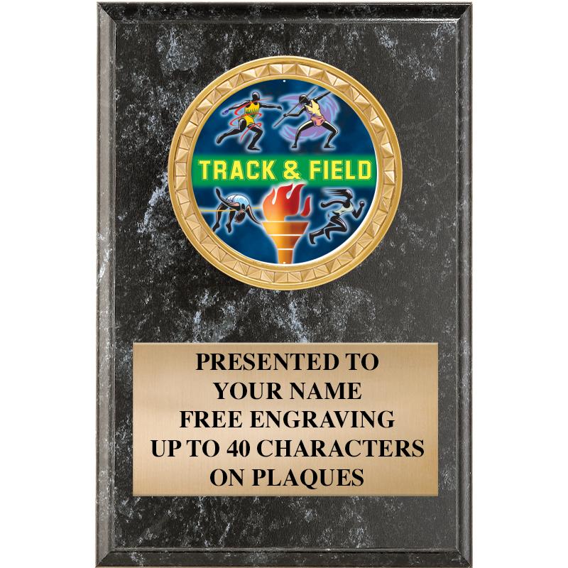 4" X 6" BLK MBL INSERT PLQ