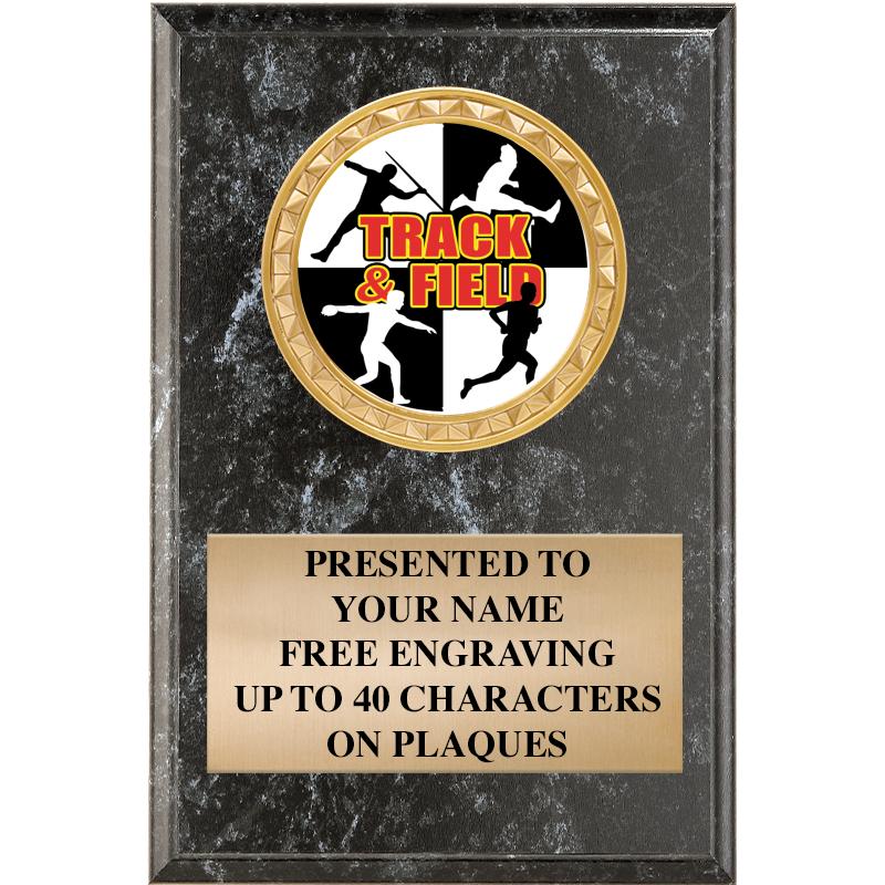 4" X 6" BLK MBL INSERT PLQ