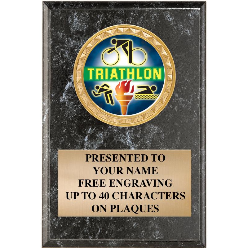 4" X 6" BLK MBL INSERT PLQ