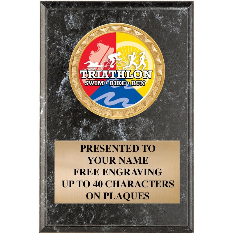 4" X 6" BLK MBL INSERT PLQ