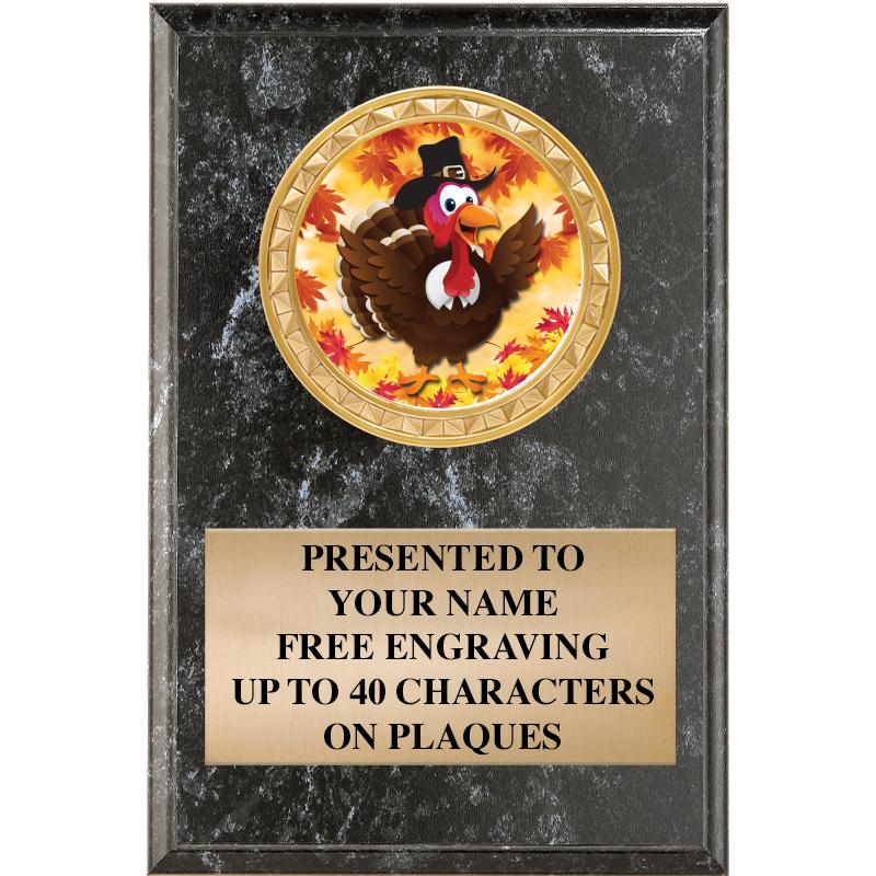 4" X 6" BLK MBL INSERT PLQ