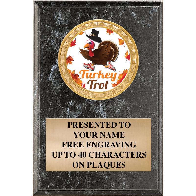 4" X 6" BLK MBL INSERT PLQ