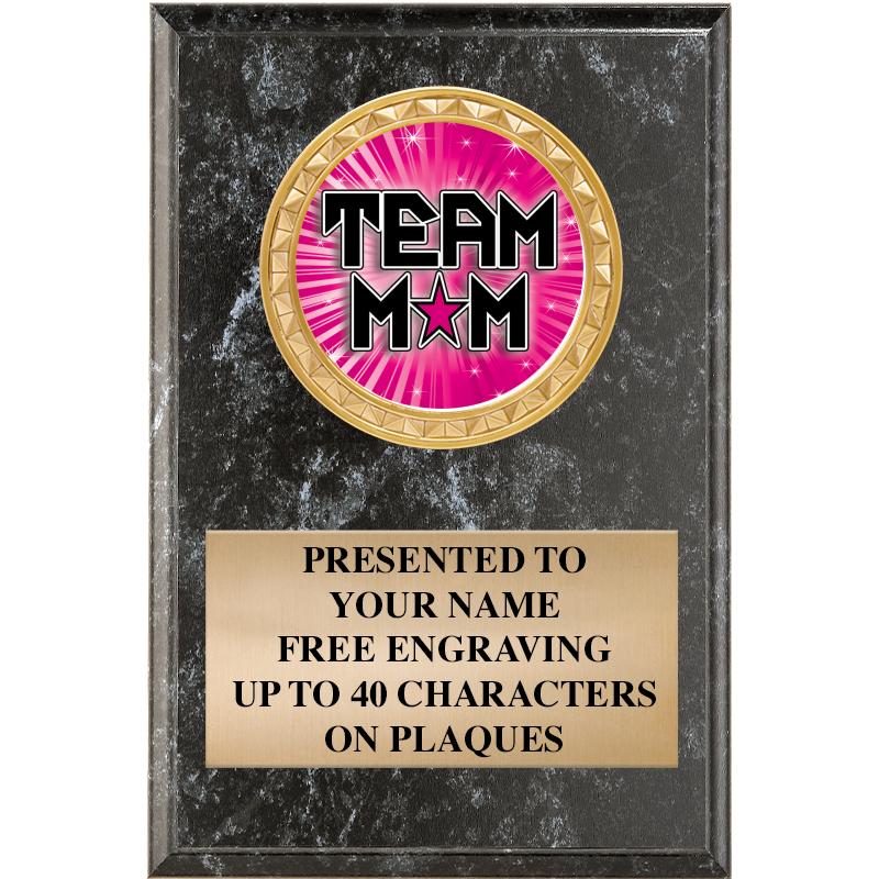 4" X 6" BLK MBL INSERT PLQ