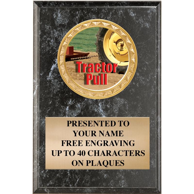 4" X 6" BLK MBL INSERT PLQ