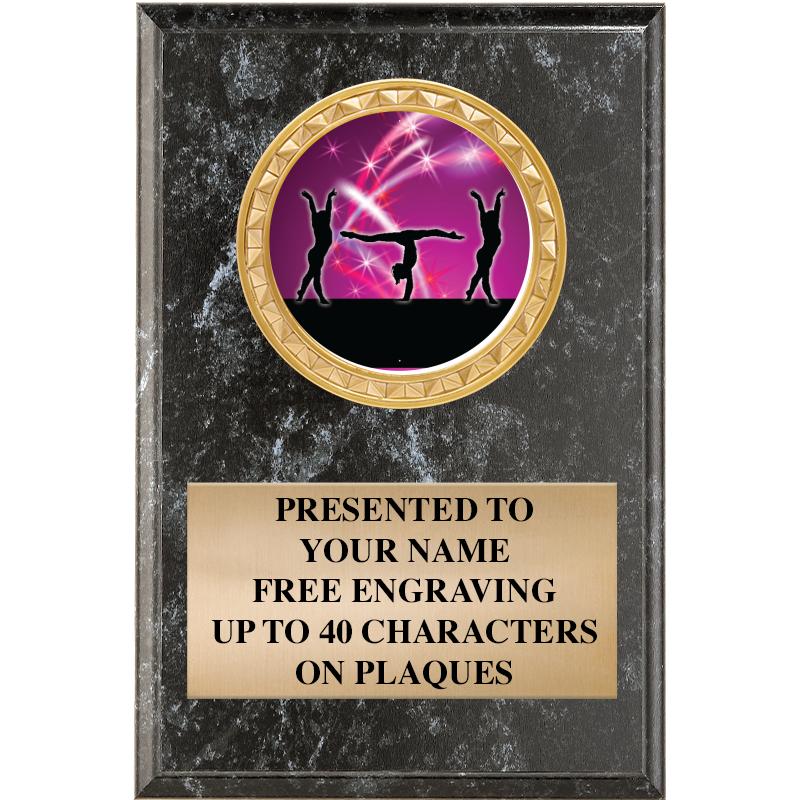 4" X 6" BLK MBL INSERT PLQ