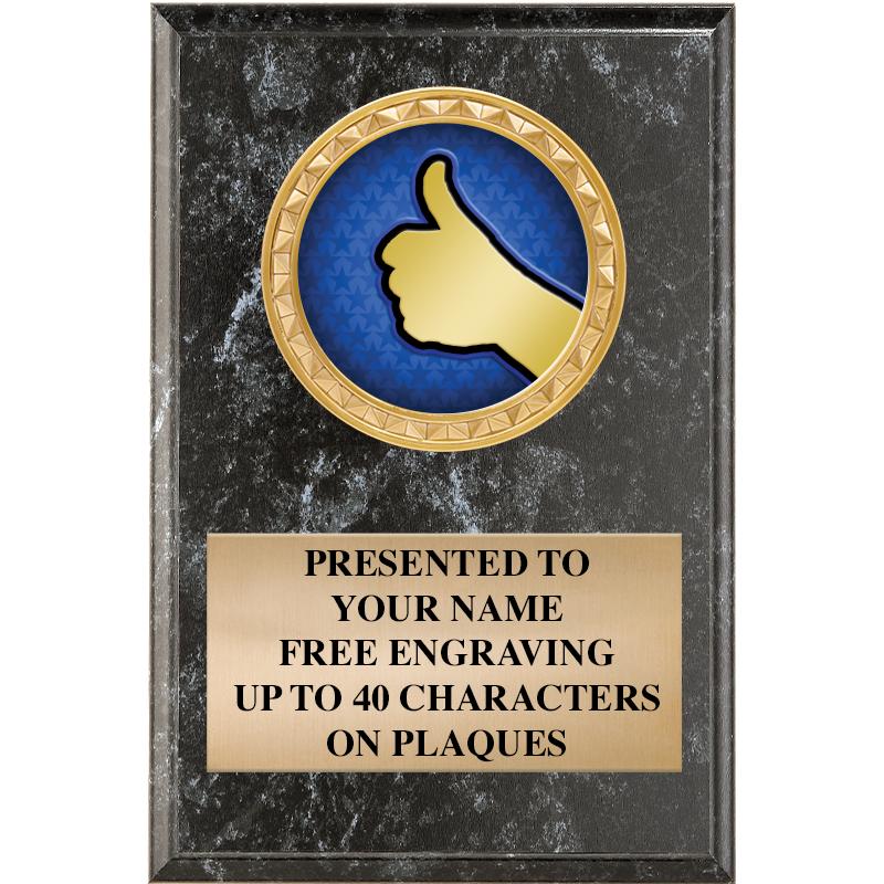 4" X 6" BLK MBL INSERT PLQ