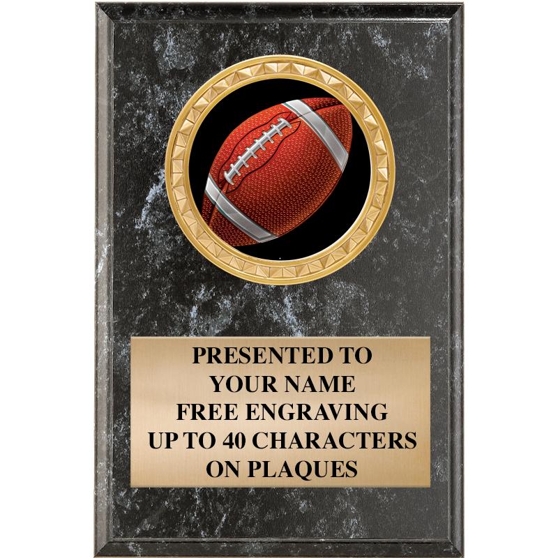 4" X 6" BLK MBL INSERT PLQ