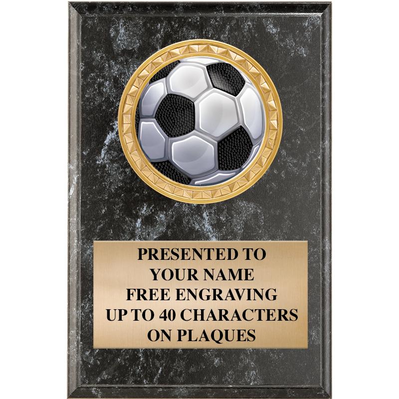 4" X 6" BLK MBL INSERT PLQ