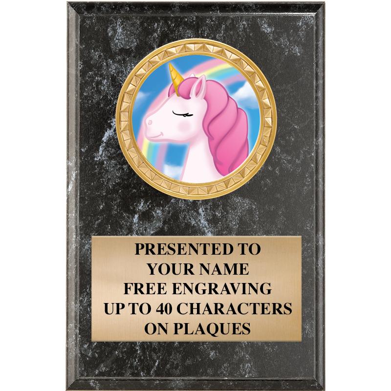 4" X 6" BLK MBL INSERT PLQ