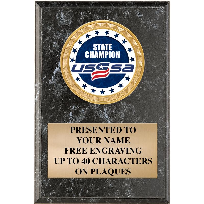 4" X 6" BLK MBL INSERT PLQ