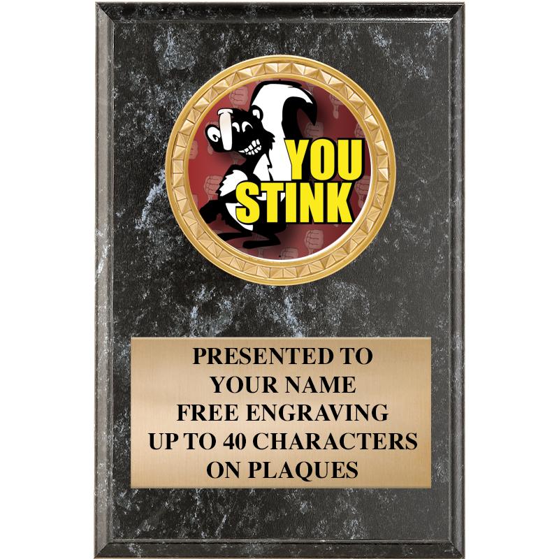 4" X 6" BLK MBL INSERT PLQ