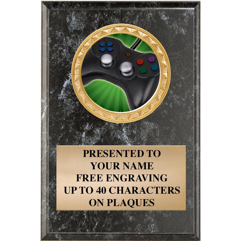 4" X 6" BLK MBL INSERT PLQ