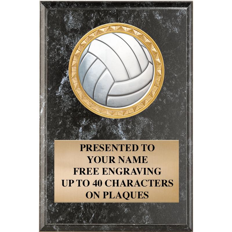 4" X 6" BLK MBL INSERT PLQ