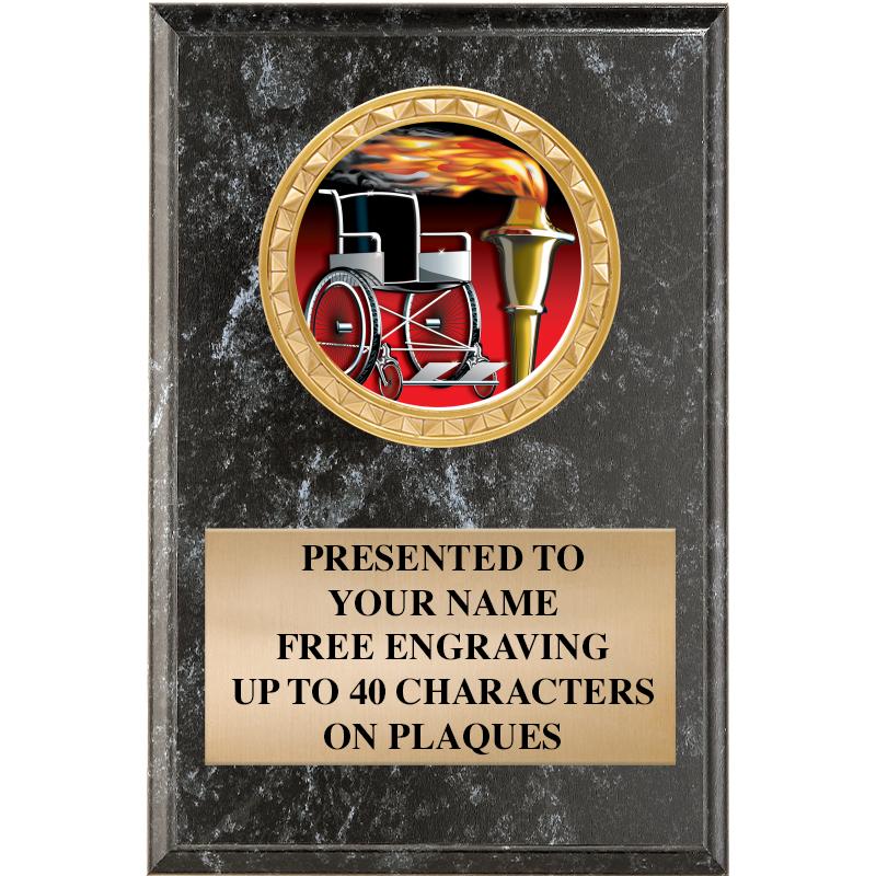 4" X 6" BLK MBL INSERT PLQ