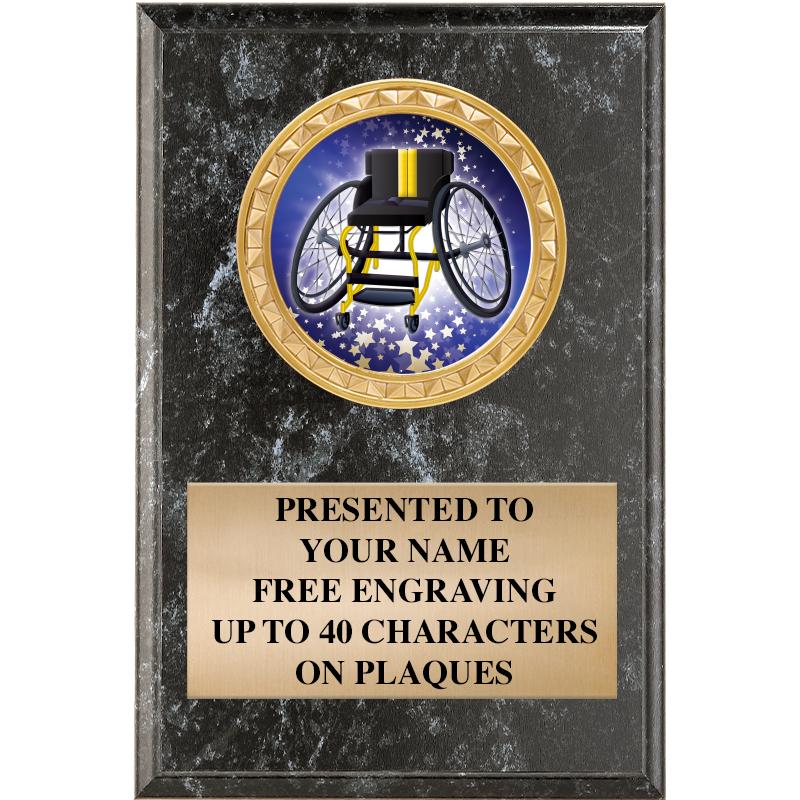 4" X 6" BLK MBL INSERT PLQ