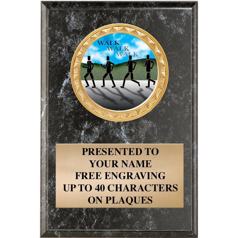 4" X 6" BLK MBL INSERT PLQ