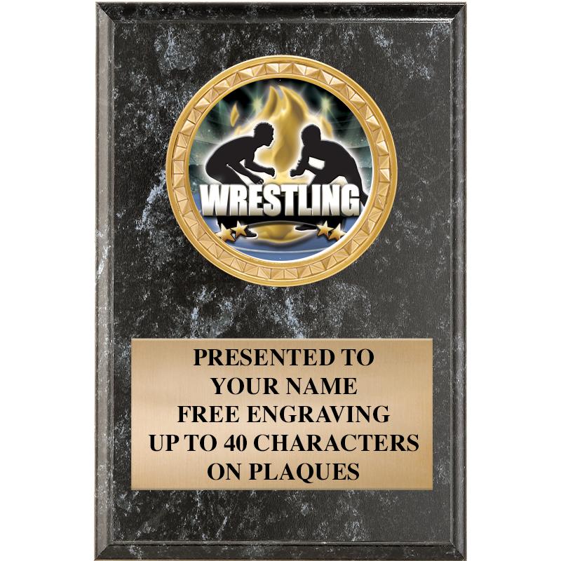 4" X 6" BLK MBL INSERT PLQ