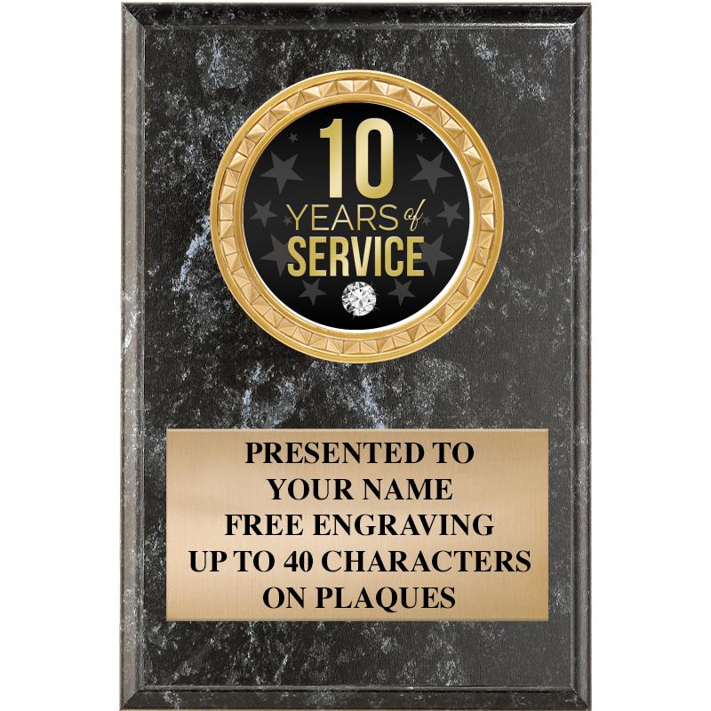 4" X 6" BLK MBL INSERT PLQ