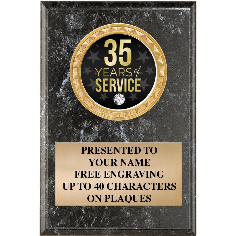 4" X 6" BLK MBL INSERT PLQ