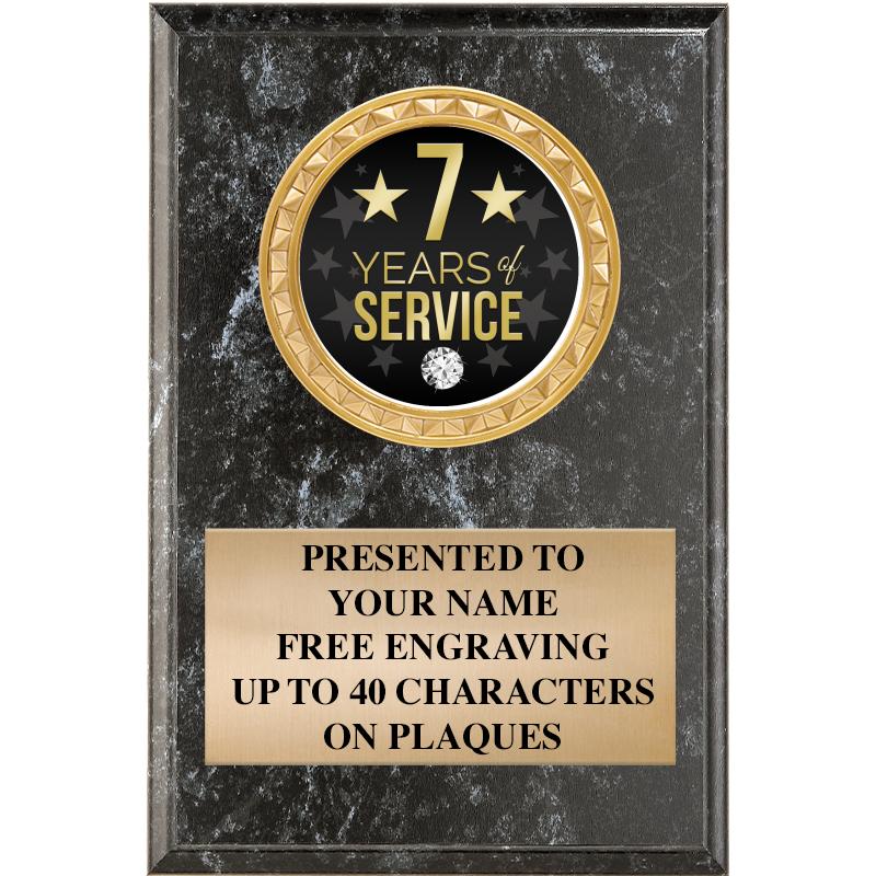 4" X 6" BLK MBL INSERT PLQ