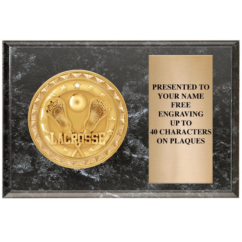 6" X 4" BLACK MBL INSERT PLQ