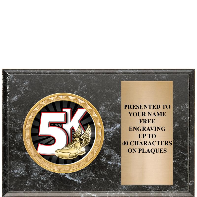 6" X 4" BLACK MBL INSERT PLQ