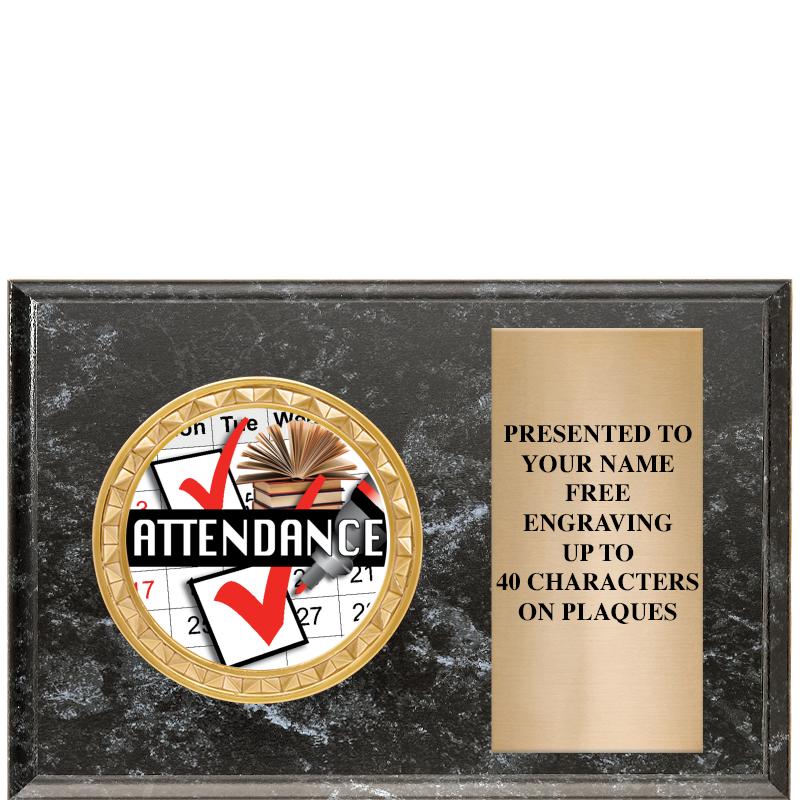 6" X 4" BLACK MBL INSERT PLQ