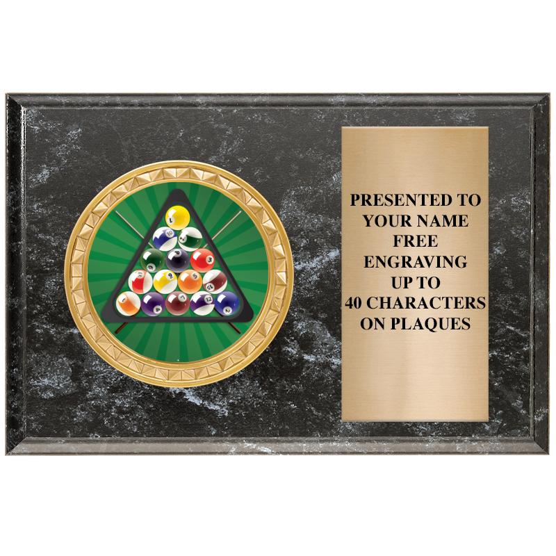 6" X 4" BLACK MBL INSERT PLQ