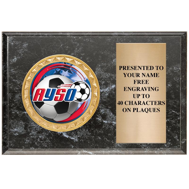 6" X 4" BLACK MBL INSERT PLQ