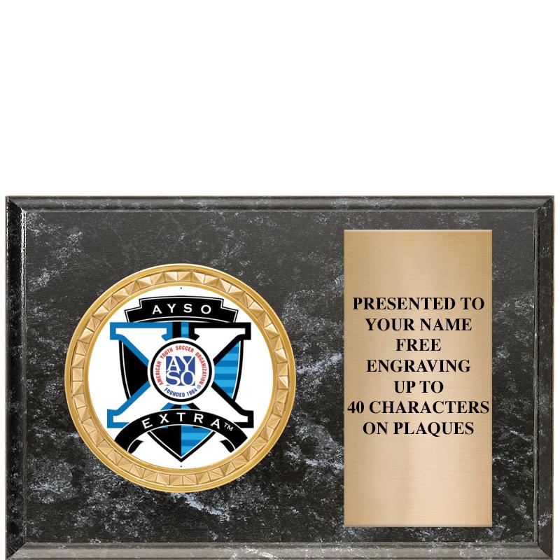 6" X 4" BLACK MBL INSERT PLQ