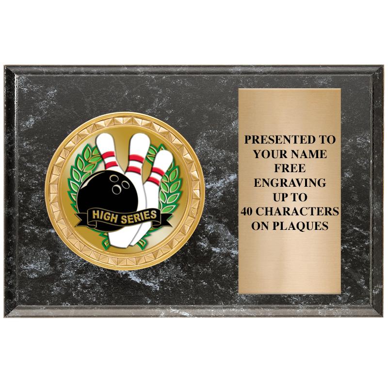 6" X 4" BLACK MBL INSERT PLQ
