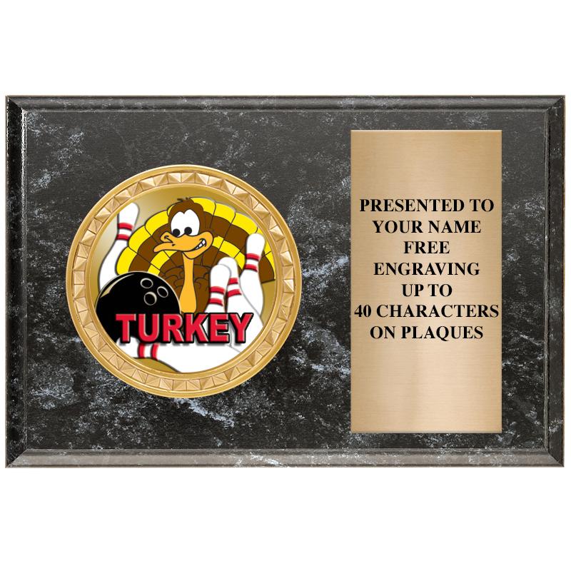 6" X 4" BLACK MBL INSERT PLQ