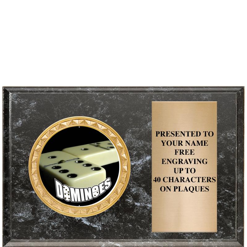 6" X 4" BLACK MBL INSERT PLQ