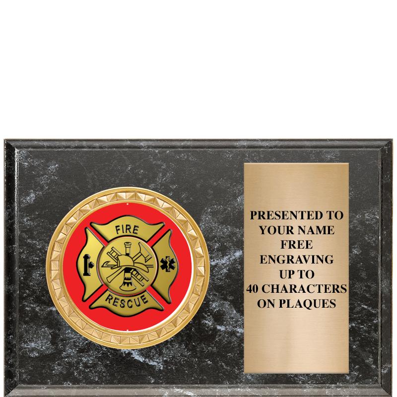 6" X 4" BLACK MBL INSERT PLQ