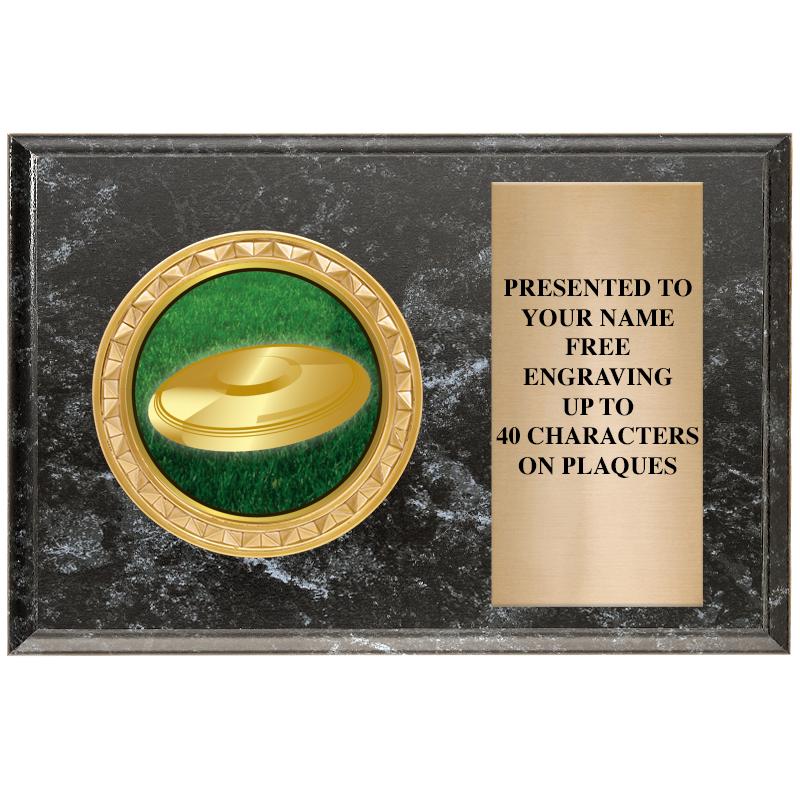 6" X 4" BLACK MBL INSERT PLQ