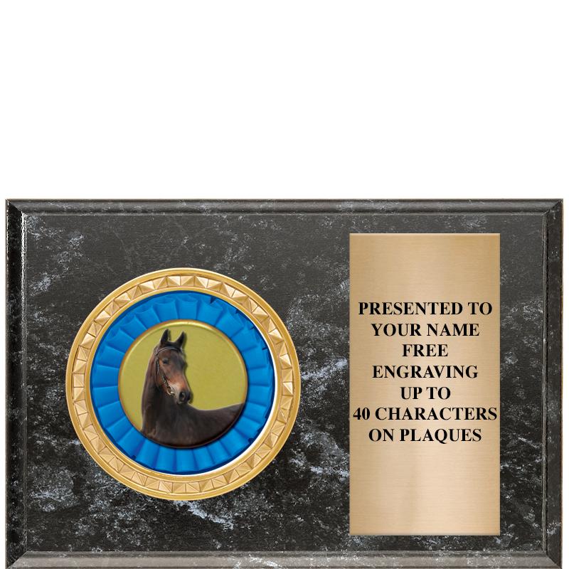 6" X 4" BLACK MBL INSERT PLQ