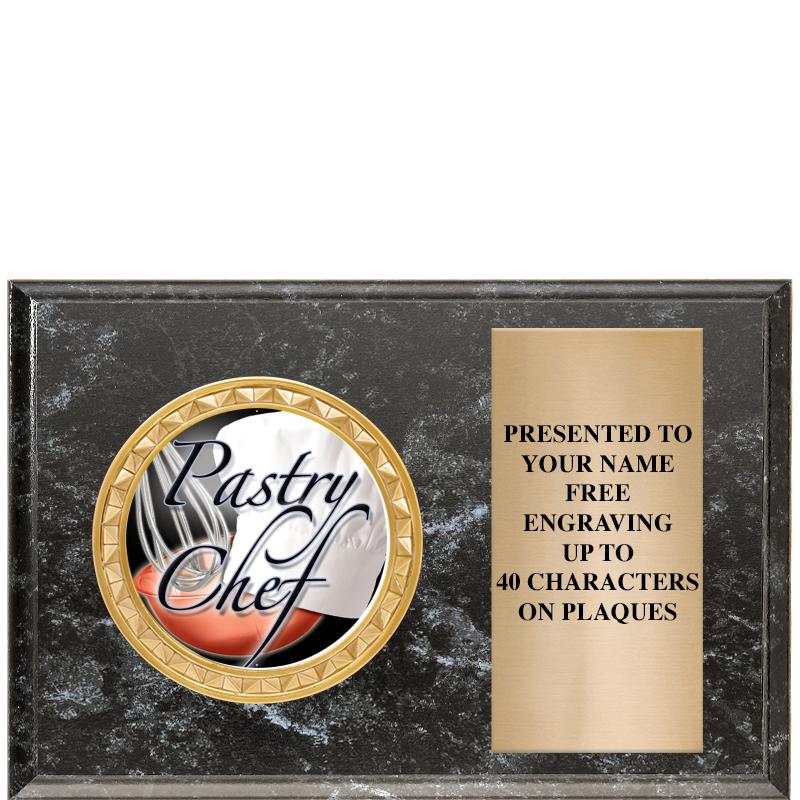 6" X 4" BLACK MBL INSERT PLQ