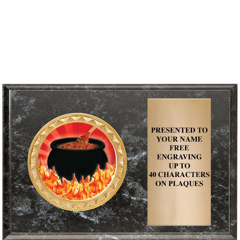 6" X 4" BLACK MBL INSERT PLQ