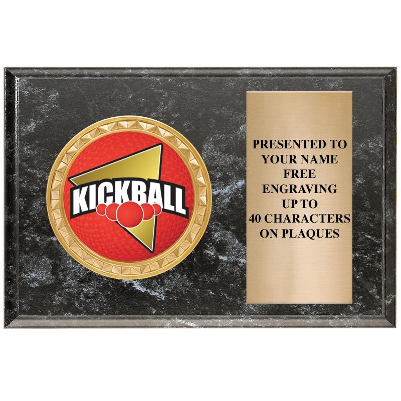 6" X 4" BLACK MBL INSERT PLQ