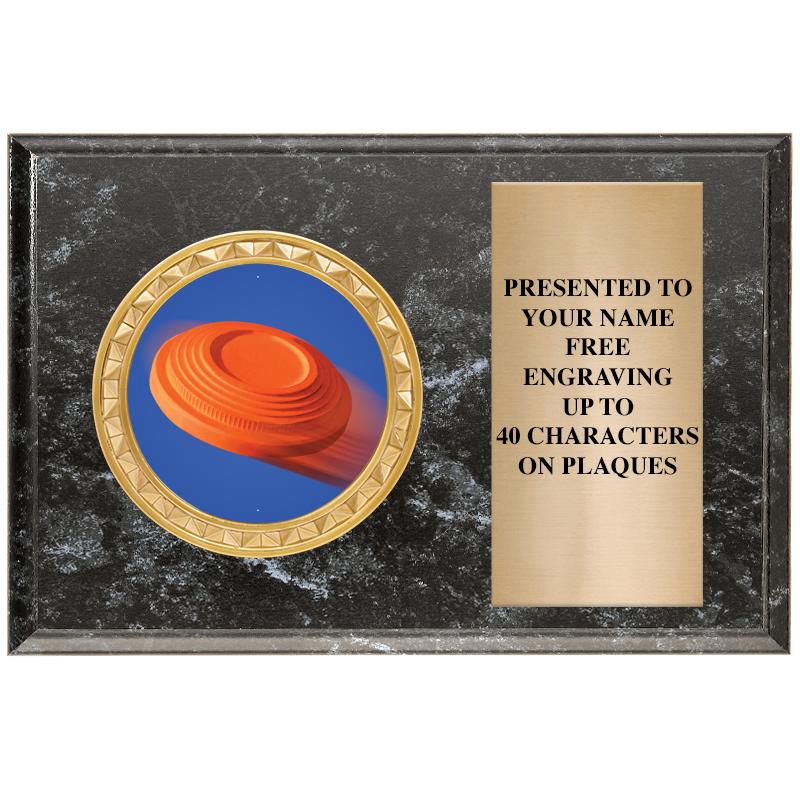 6" X 4" BLACK MBL INSERT PLQ