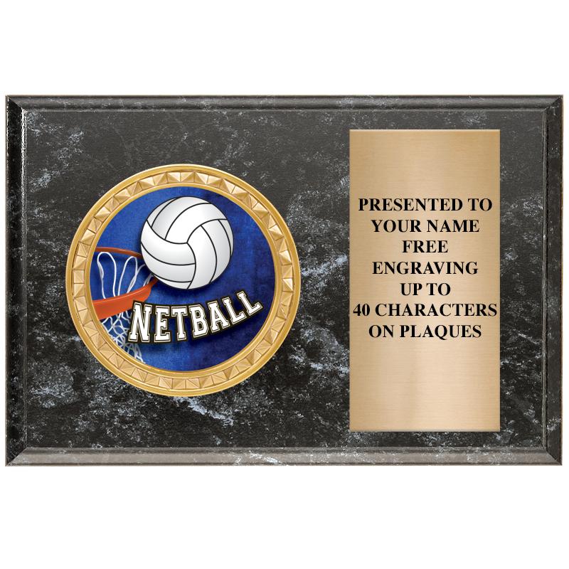 6" X 4" BLACK MBL INSERT PLQ