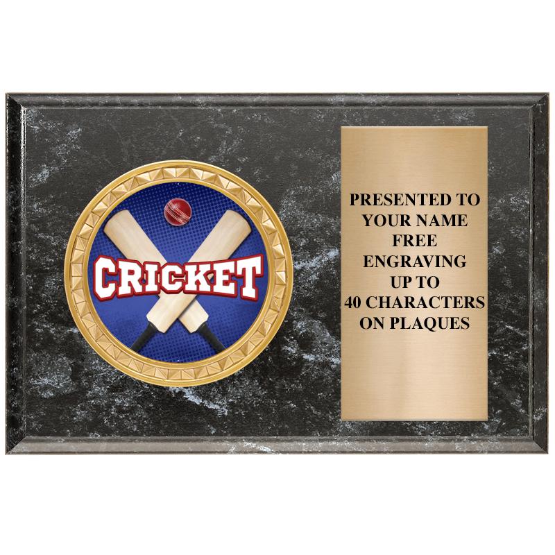 6" X 4" BLACK MBL INSERT PLQ