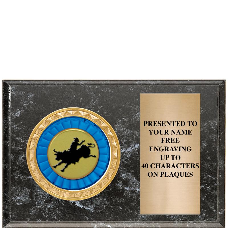 6" X 4" BLACK MBL INSERT PLQ