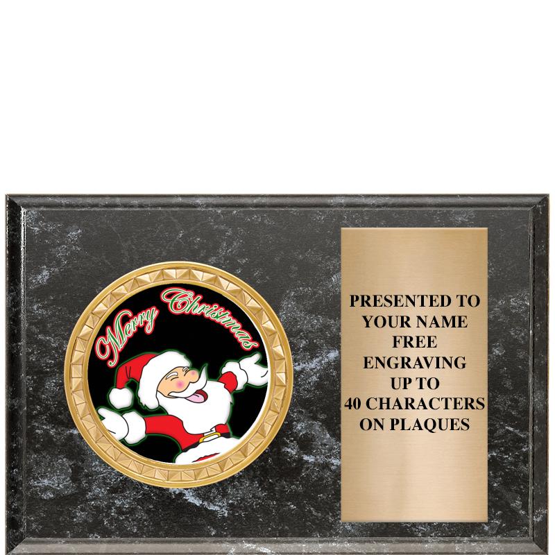 6" X 4" BLACK MBL INSERT PLQ