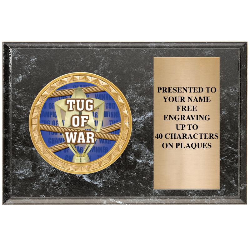 6" X 4" BLACK MBL INSERT PLQ