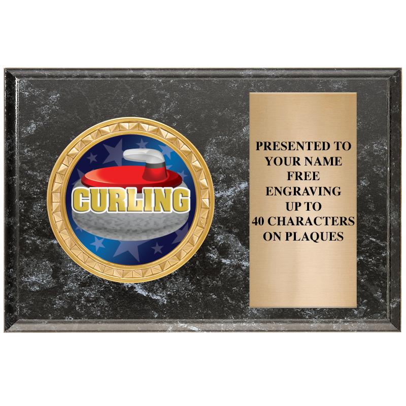 6" X 4" BLACK MBL INSERT PLQ