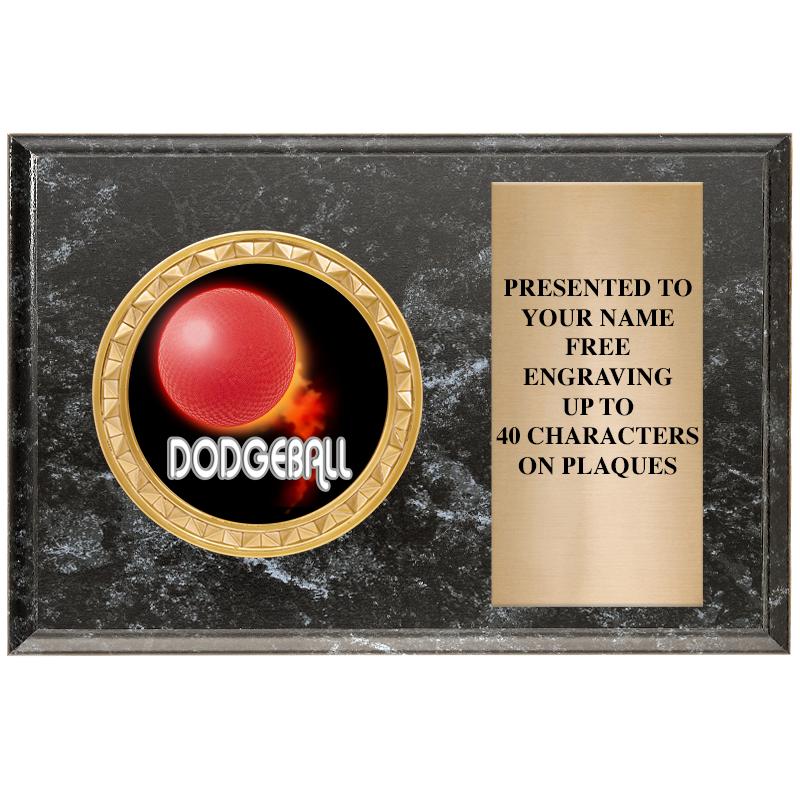 6" X 4" BLACK MBL INSERT PLQ