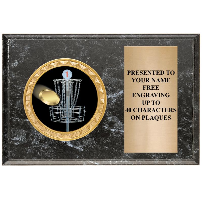 6" X 4" BLACK MBL INSERT PLQ