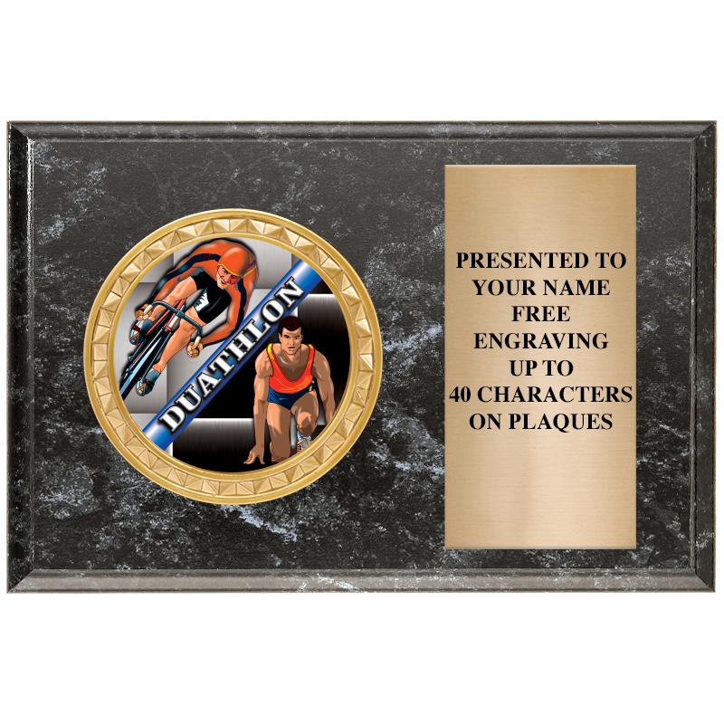 6" X 4" BLACK MBL INSERT PLQ